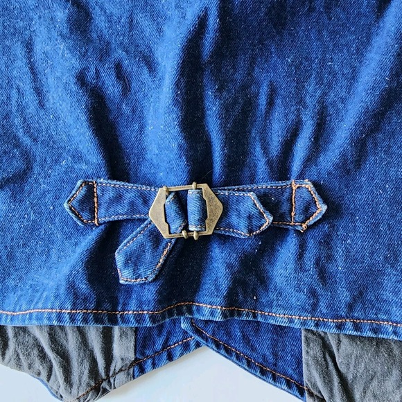 CPS Denim Vest Womens Large Floral Western Cowgirl Rodeo 80s Cottagecore Country - Picture 3 of 16